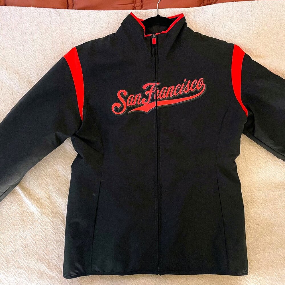 Women's Majestic Black San Francisco Giants On-Field Thermal Jacket